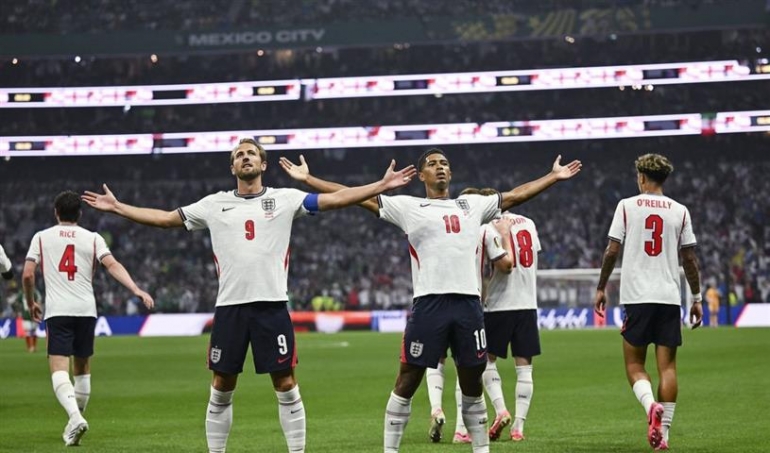 Drama lima gol warnai kemenangan Inggris atas Meksiko