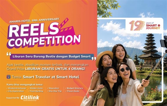 Rayakan 19 Tahun, Amaris Hotel Bagi-Bagi Hadiah Liburan Gratis lewat Reels Competition