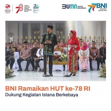 BNI Ramaikan HUT ke-78 RI, Dukung Kegiatan Istana Berkebaya