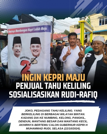 Joko, Pedagang Tahu Keliling, Rela Berjuang Keluar Masuk Pulau demi Rudi- Rafiq Gubernur