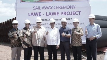 Kepala BP Batam Lakukan Pelepasan Pipa Buatan Batam, Dukung Proyek Strategis Presiden di Lawe-Lawe