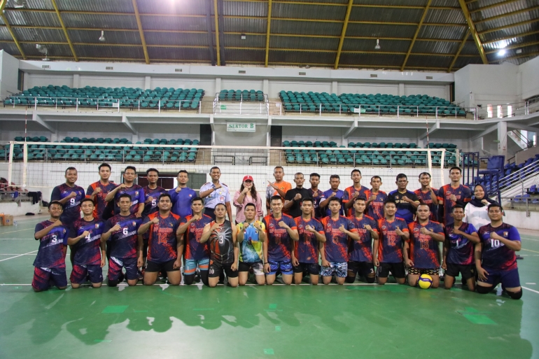 Tim Bola Voli Putra BP Batam Gelar Laga Persahabatan Melawan Lanud Hang Nadim