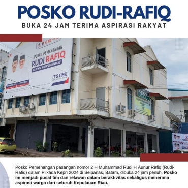 24 Jam Terima Aspirasi Rakyat, Posko Pemenangan Rudi-Rafiq Buka Siang Malam