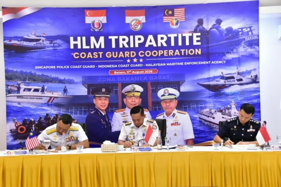 Coast Guard Indonesia, Singapura dan Malaysia Lakukan Pertemuan Tingkat Tinggi di Batam